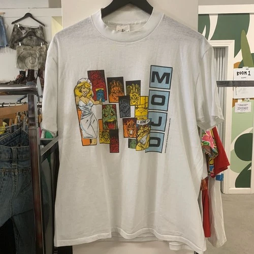 Vintage 1988 Marvel Mojo X-Men Comic Single Stitch White T-Shirt Large OF