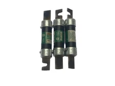 NOS LOT of 3 Fusetron 100A 250V Class RK5 Dual-Element Time Delay Fuse FRN-R-100