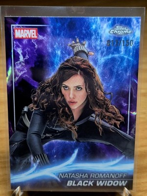 2025 Topps Chrome Marvel Studios Agatha Lava Refractor #7 Black Widow /150