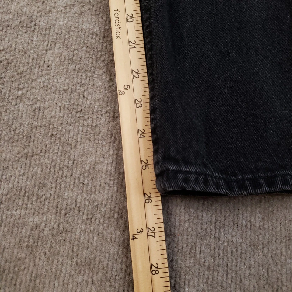 Винтажные джинсы Levis 550 для девочек подростковый размер 12 черные расслабленный крой сужающиеся США 90-е джинсовая ткань - Изображение 3 из 4