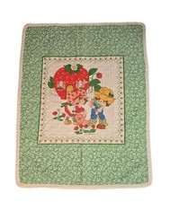Vintage Strawberry Shortcake Huckleberry Pie Handmade Quilt Blanket Wall 1980s