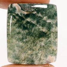 100% Natural Moss Agate Radiant Shape Cabochon Gemstone 30 Ct 25X20X5mm EE-51877