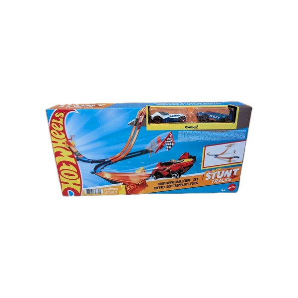 Hot Wheels Stunt Tracks Drop Down Challenge Set – Neu & Ovp Inkl. 2 Fahrzeuge-image