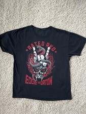 WWE WrestleMania 2020 Rated RKO Edge vs Orton Graphic T Shirt Black Mens Large