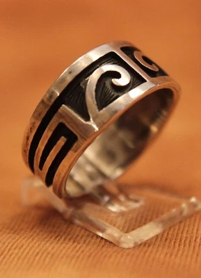 Mex.- Hopi RIng, 925% Silber, Mais Spore, Indianer
