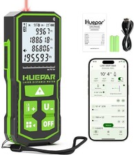 Huepar Laser Distance Measure 200Ft. Bluetooth S60-BT, Red Beam