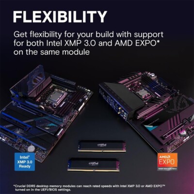 New Crucial Pro Overclocking 32GB (2 x 16GB) DDR5 6000MHz Desktop