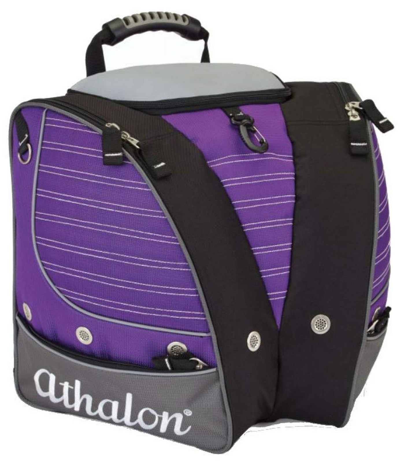 Athalon Everything Ski Boot Bag and Backpack – Ski - Snowboard Purple/Gray