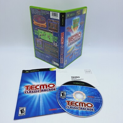 Microsoft Xbox Tecmo Classic Arcade CIB Complete Tested & Working W/ Manual