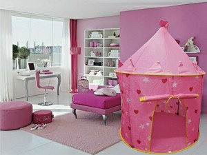 pink princess pop up tent