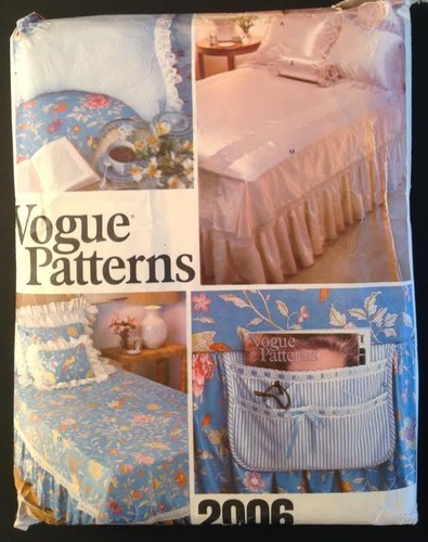 UC Vogue 2006 Sew Pattern Bed Pillow Back Rest Caddy Dust Ruffle Cover Spread - Picture 2 of 4