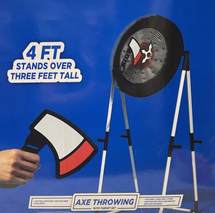 Gametime Axe & Star Throwing Target Game Set 4' Tall - NEW | eBay