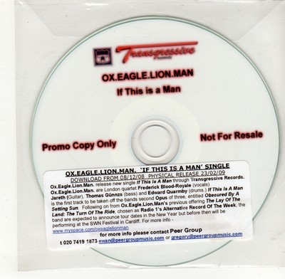 (GO433) Ox Eagle Lion Man, If This Is A Man - DJ CD