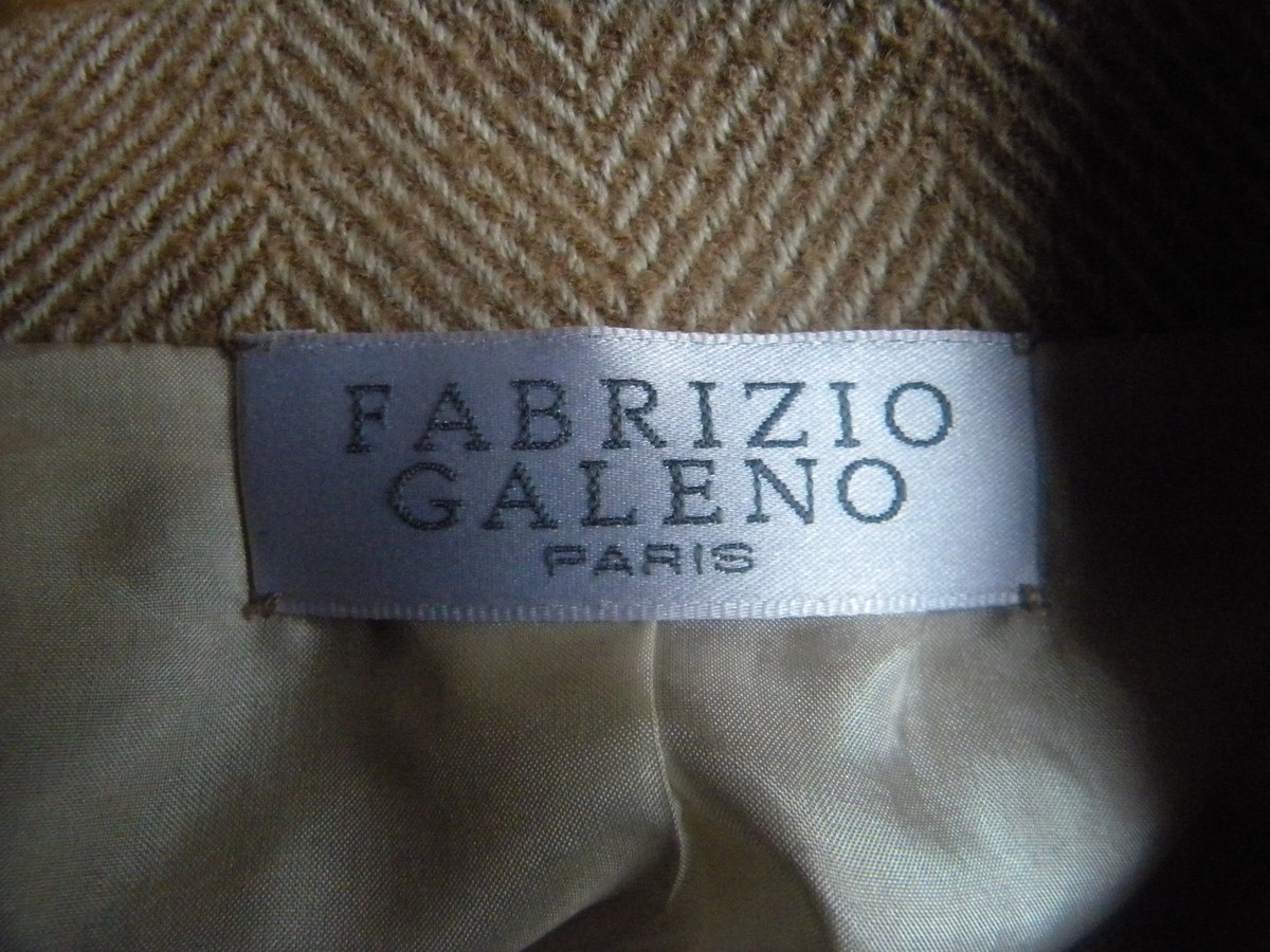 Tailleur Haute Couture Fabrizio Galeno Paris - Veste + Jupe En Laine Beige Taille 38/40, Neuf Sans étiquettes