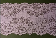 Stretch Floral Lace Trim Lavender 5.5" DIY Clothing Crafts Lingerie - BTY