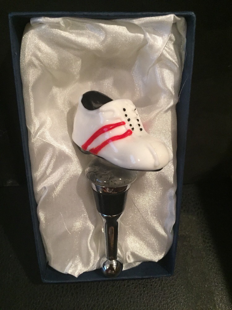 tennis shoes with wine glasses on them