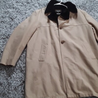 Men's Vintage John Blair's 48L Tan Menswear Shearling Lined Coat