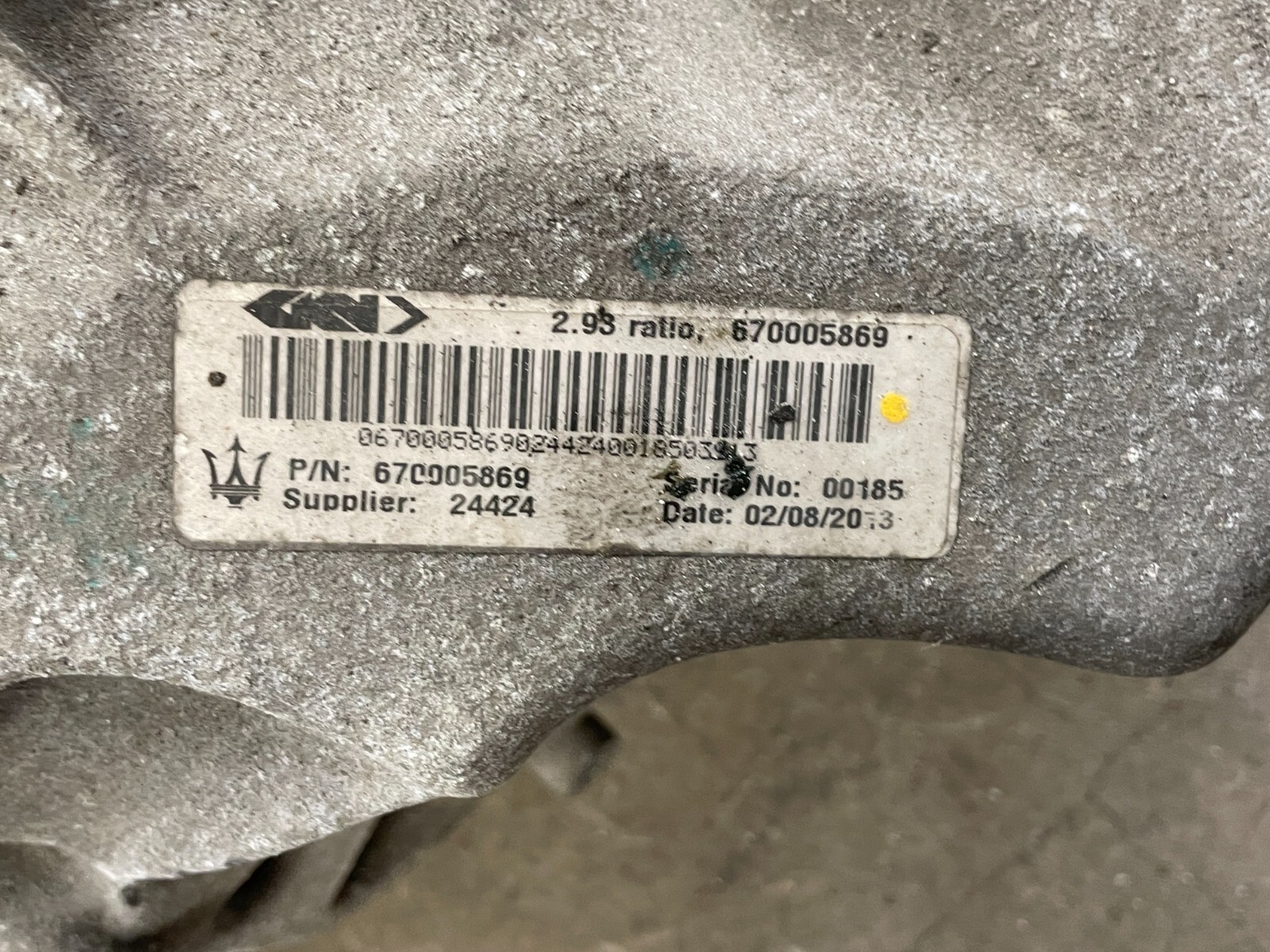 14-17 Maserati Quattroporte GTS Rear Diff Differential Axle Carrier RWD 1574 OEM