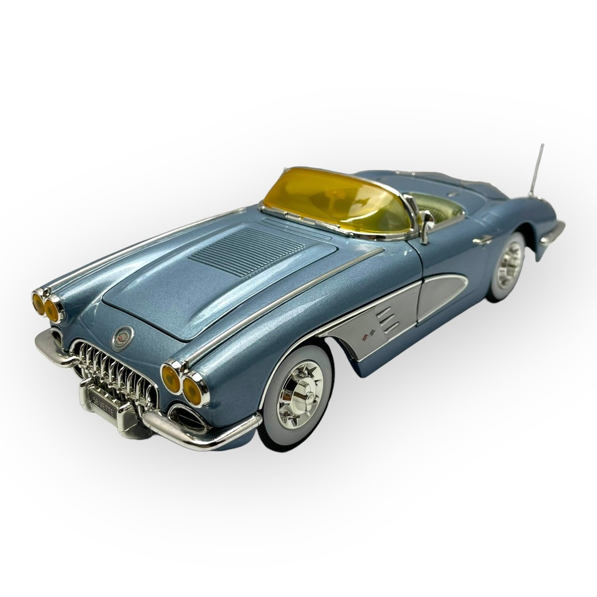 1958 CHEVROLET CORVETTE TURQUOISE BLUE 1/18 DIECAST MODEL CAR