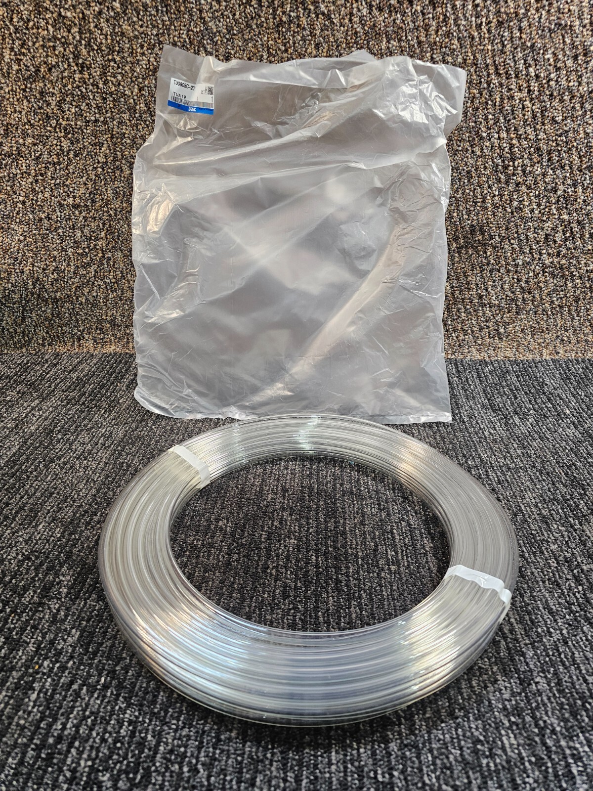 (QTY 2)SMC TU0805C-20 8mm x 20m TU Series Compressed Air Pipe Clear Polyurethane