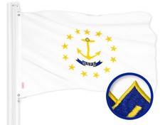 G128 Rhode Island No Golden Border Flag 3x5 Ft Embroidered 300D Polyester