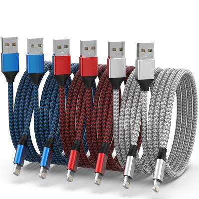 [Apple MFi Certified] iPhone Ladekabel 6 Stück 1/1/2/2/2/3M iPhone Lightning