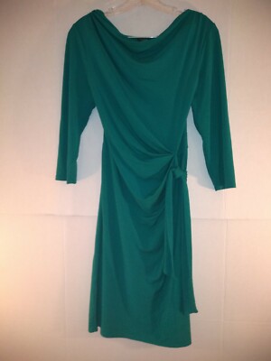 teal green wrap dress