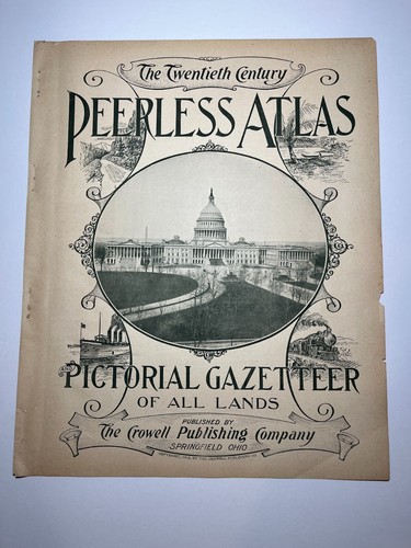 1895 Oklahoma/Indian Territories/Texas State Map 1903 Peerless Atlas SEE DESCRIP - Picture 2 of 3