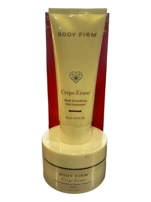 Amazon.com: BODY FIRM Crepe Erase Body Refining Exfoliant, Gently  Crepe Erase 2 Body Smoothing Pre-Treatment 2 Advanced Body Repair Treatment 3.3 display picture 1