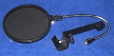 Raxxess Microphone Pop Filter Screen 6" with Gooseneck and Clamp