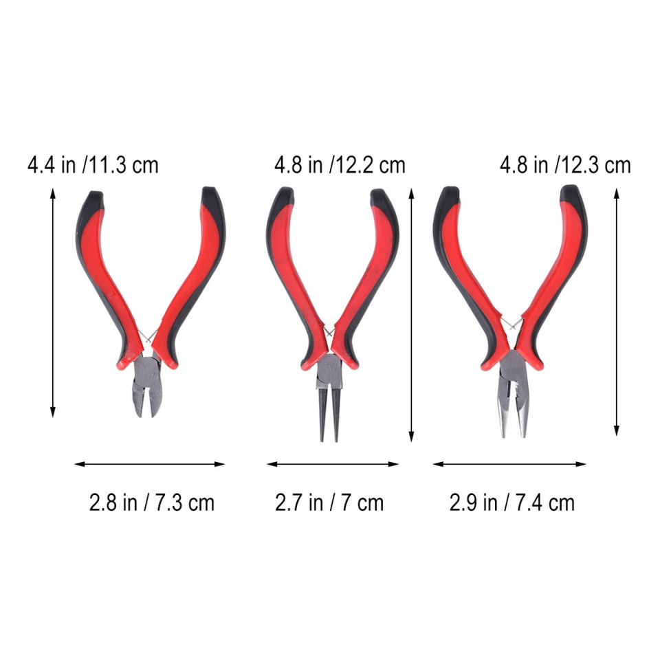 3 Pieces Jewelry Making Tools Accessories Pliers Beading Supplies