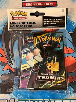 Pokemon TCG Sun & Moon Team Up Mini Portfolio Binder & Booster