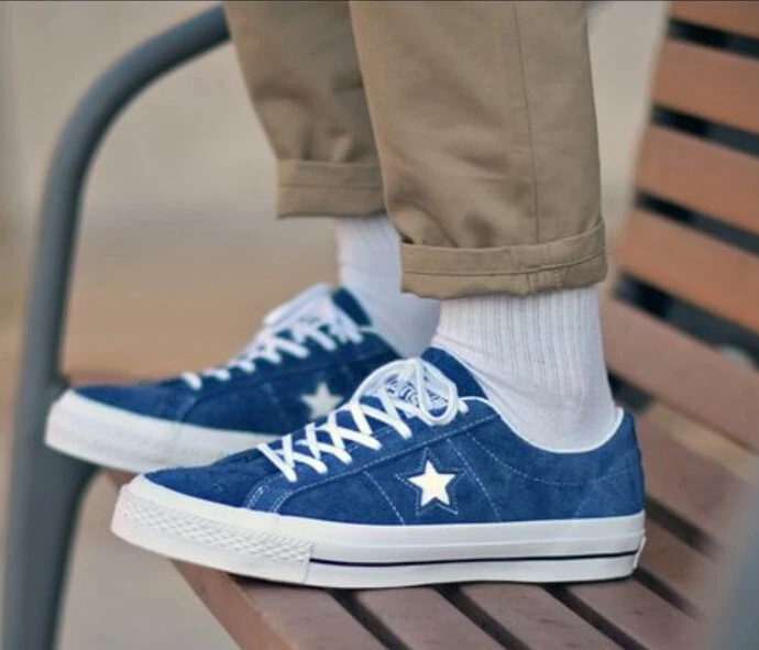 Converse One Star Ox Premium Suede Dark Blue for Sale