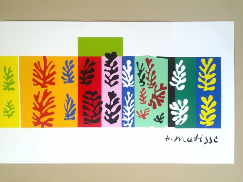 HENRI MATISSE OVERSIZED AUTHENTIC FINE ART SILKSCREEN PRINT "LES VELOURS" 1947