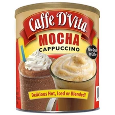 Caffe D’Vita Mocha Cappuccino 4 lb. can (64 oz.)  Exp: 01/27