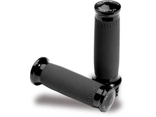 PERFORMANCE MACHINE Contour Grip Set, Throttle by Wire, Black für Harley Softail