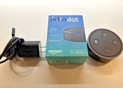 Amazon Echo Dot 2nd Generation Smart Speaker - Black (B01DFKC2SO) ... WITH BOX