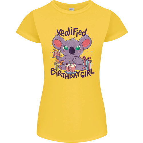 Koalified Birthday Girl 3rd 4th 5th 6th 7th 8th 9th Womens Petite Cut T-Shirt - Picture 18 of 61
