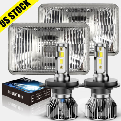 2PCS 5x7'' 7x6'' LED Headlights Hi/Lo DRL For Toyota Pickup 82-95 Tacoma 1995-1997