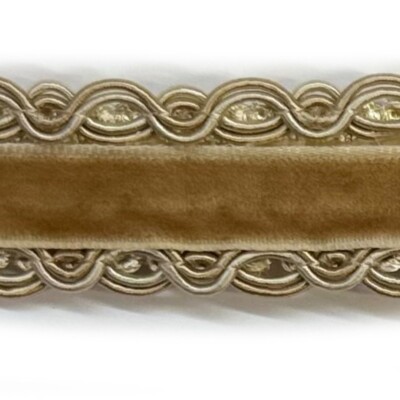 Per yard-Drapery Trim- Beige - Tape Velvet trim -1/2 '' Inches