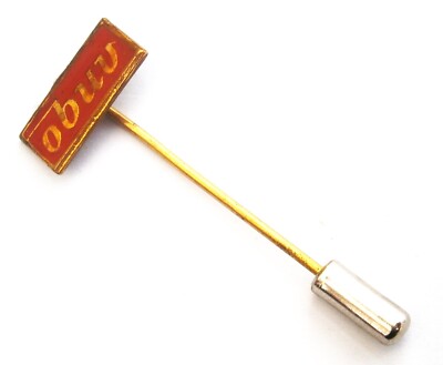 R780) Obuv Shoes Czech logo vintage advertising tie lapel pin badge