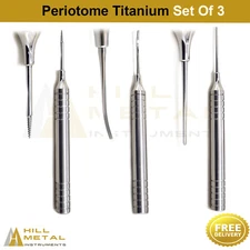 Dental Flex Periotome Titanium Set Of 3 Periodontal Extraction Screw root Medspo