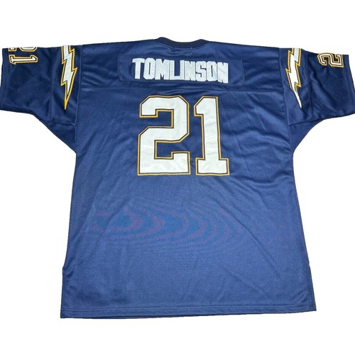 Reebok トムリンソン 21 ジャージ LaDAINIAN TOMLINSON #21 CHARGERS Reebok Navy Blue Stitched Jersey