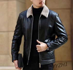 sheep fur leather jacket