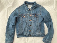 Old Navy Youth Juniors Girls Blue Wash Button Denim Jacket Size Large 10-12 EUC
