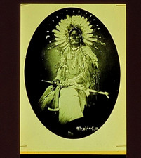 Sioux Warrior Red Plume Blackfoot Native American Tribe Photo Slide Vtg Sioux Warrior Red Plume Blackfoot Native American Tribe Photo Slide Vtg