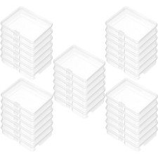 30Pcs Plastic Boxes with Hinged Lids for Easy Storage of Items