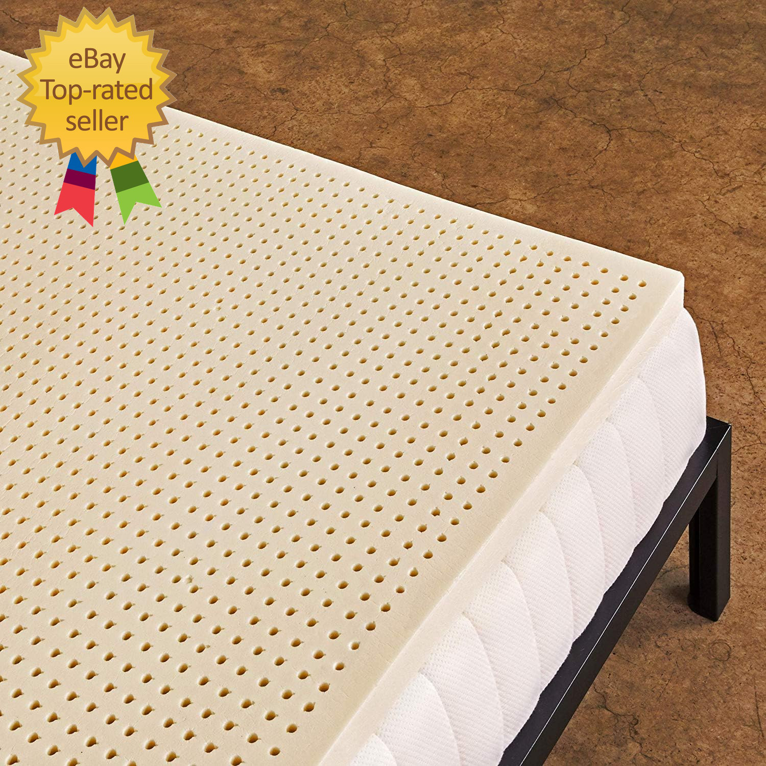 Pure Green Natural Latex Mattress Topper - Soft - 3 Inch - King Size (GOLS Certi