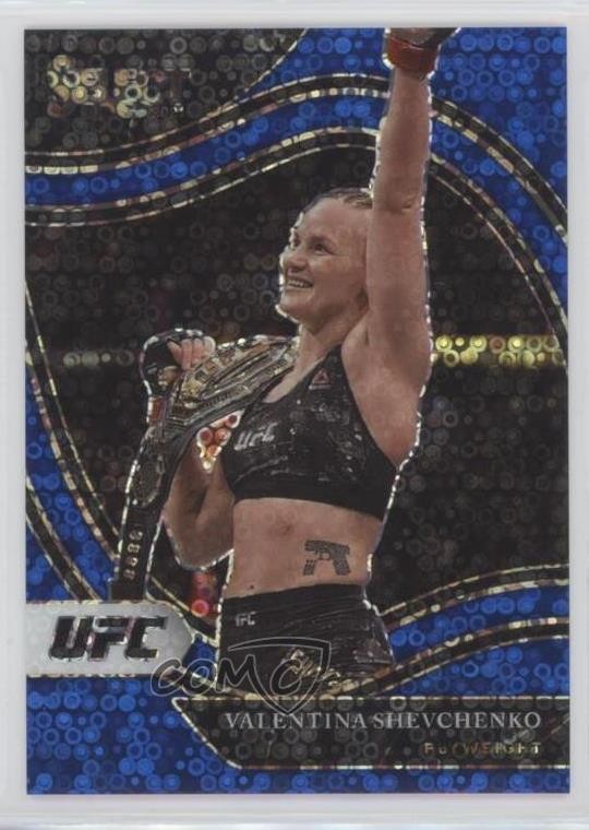 2021 Select UFC Octagonside Blue Disco Prizm 43/99 Valentina Shevchenko 14vb