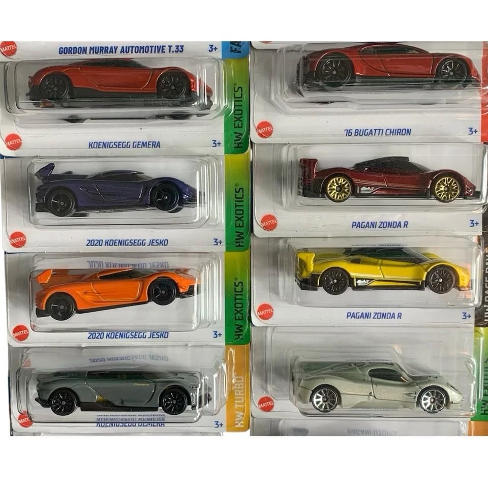 Hot Wheels Exotic Super Cars BIG LOT of 50 DIFFERENT TYPES McLaren Bugatti Lambo - Image 3 of 4